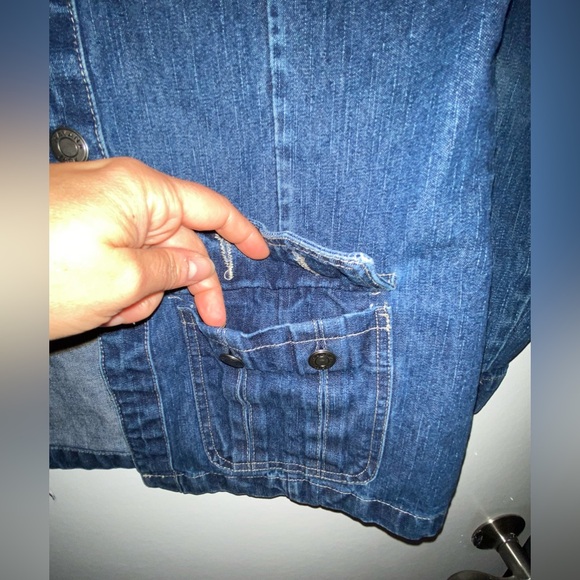Havana Jack’s Cafe blue Denim Jacket Pockets women’s Size S Small 100% Cotton - Picture 2 of 12